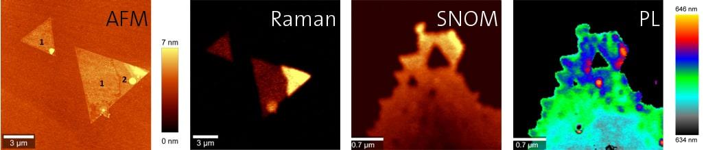 WITec Correlative Raman AFM SNOM Photoluminescence WS2