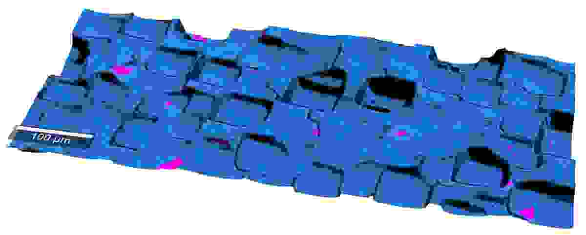 Imagen Raman topográfica de silicio microestructurado